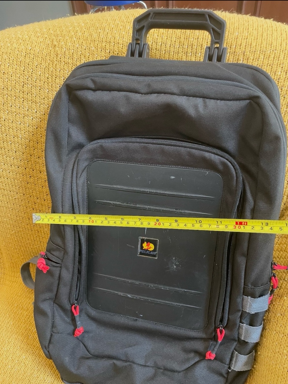 Pelican Black  Backpack with Red Accents - Picture 5 of 16